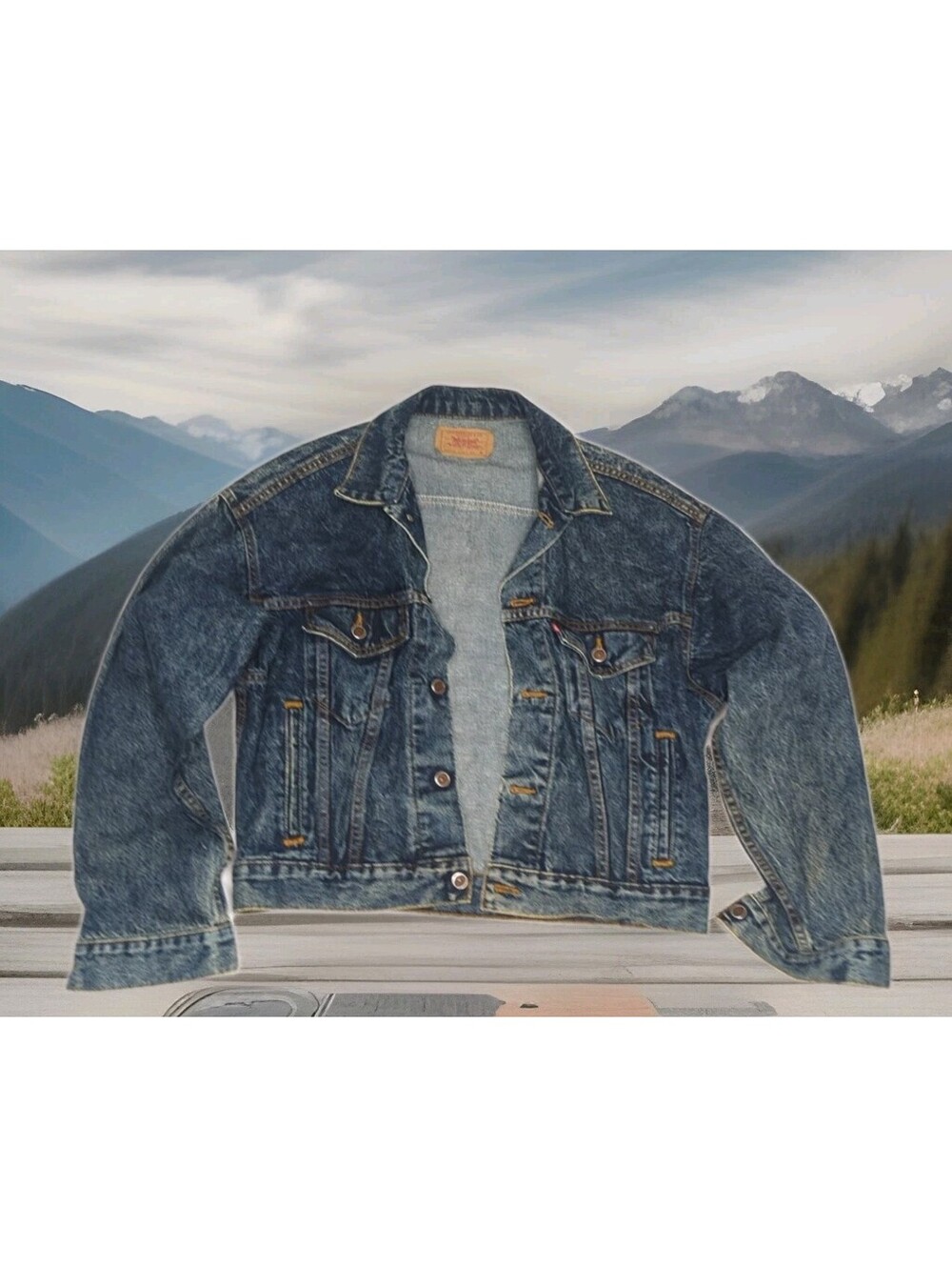 Levi’s 70508 Vintage 80s 90s Blue Dark Acid Wash Denim Jean Jacket Mens Medium
